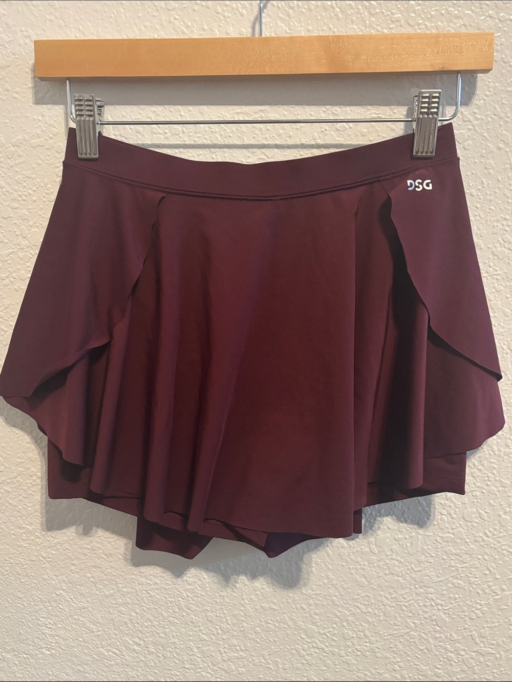 DSG Maroon Circle Skirt with Built-In Shorts
